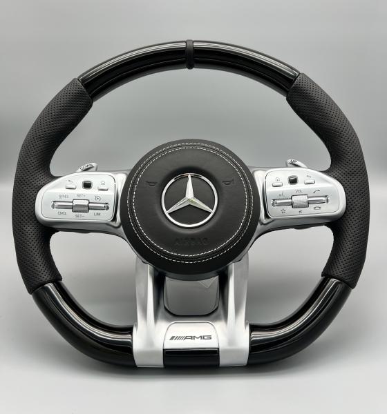 Carbon Lenkrad in Hochglanz schwarz für Mercedes-Benz C E Klasse W204 C63 C43 W212 E63 E43 C218 CLS 63